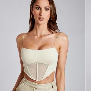 JADA Mesh Corset Bustier - tofu
